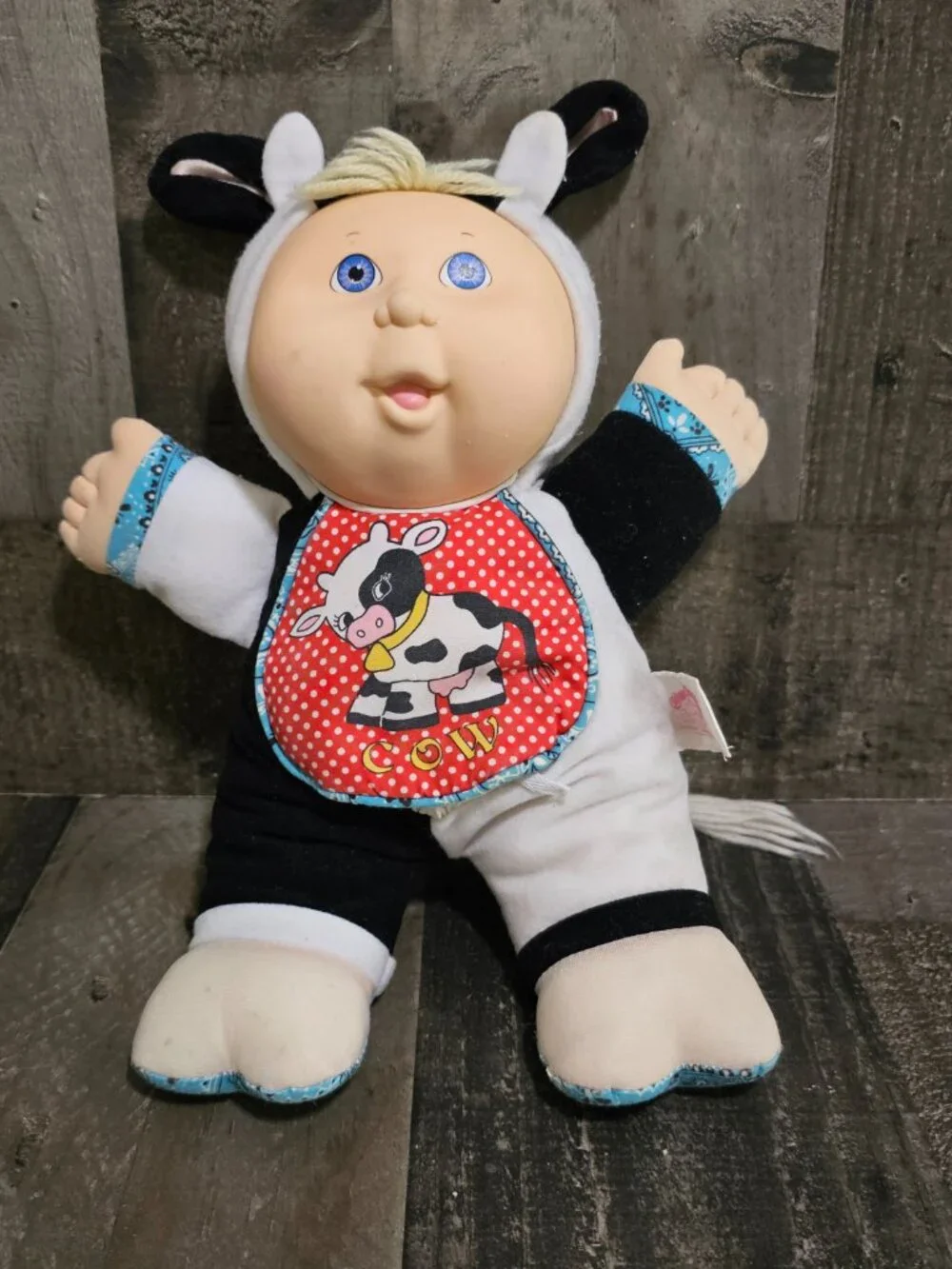 Cabbage Patch Kids Babyland Cow Plush Doll Talking With Moo Sound Xavier Roberts
